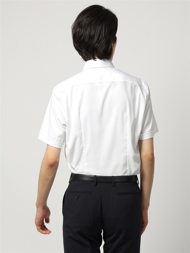 ワイシャツ／半袖／形態安定／COOL MAX／ボタンダウンカラー／織柄／BASIC／ドレスシャツ2 形態安定 シャツ