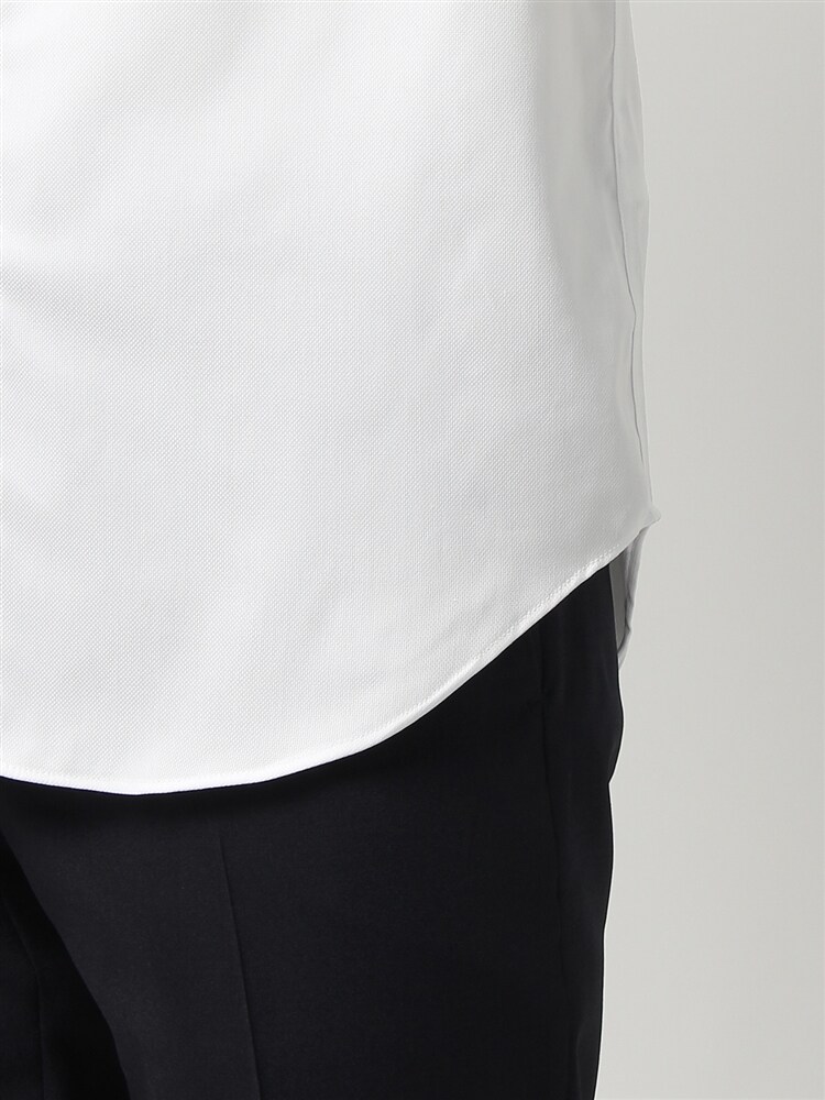 ワイシャツ／半袖／形態安定／COOL MAX／ボタンダウンカラー／織柄／BASIC／ドレスシャツ6 コットン シャツ