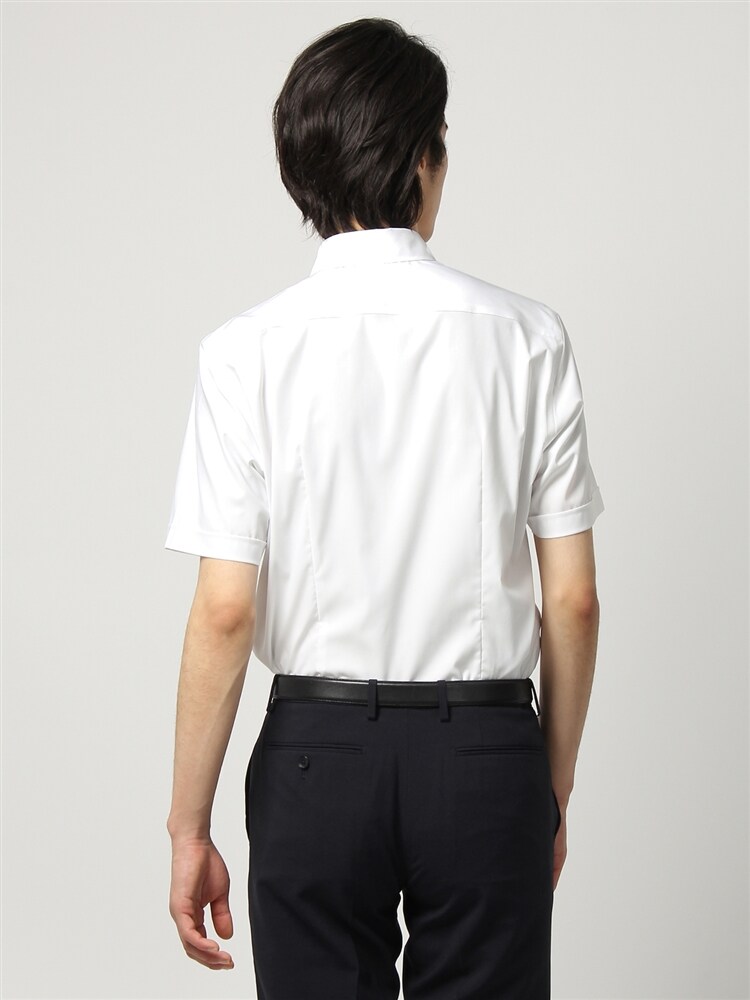 ワイシャツ／半袖／形態安定／COOL MAX／ボタンダウンカラー／無地／BASIC／ドレスシャツ2 形態安定 シャツ