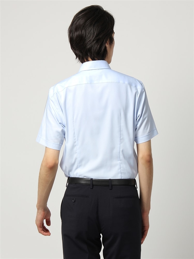ワイシャツ／半袖／形態安定／COOL MAX／ボタンダウンカラー／織柄／BASIC／ドレスシャツ2 ワイシャツ BASIC