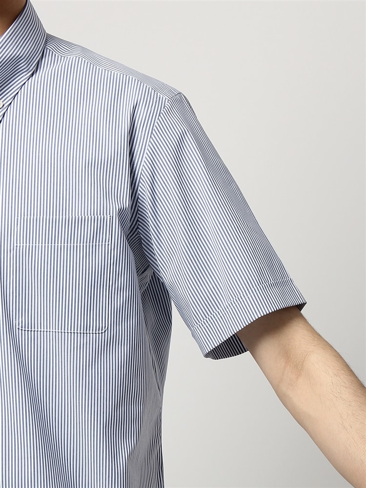 ワイシャツ／半袖／形態安定／COOL MAX／ボタンダウンカラー／BASIC／ドレスシャツ5 ワイシャツ ホワイト