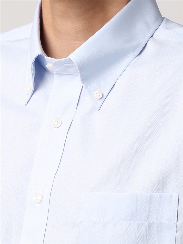 ワイシャツ／半袖／形態安定／COOL MAX／ボタンダウンカラー／BASIC／ドレスシャツ4 イージーケア シャツ