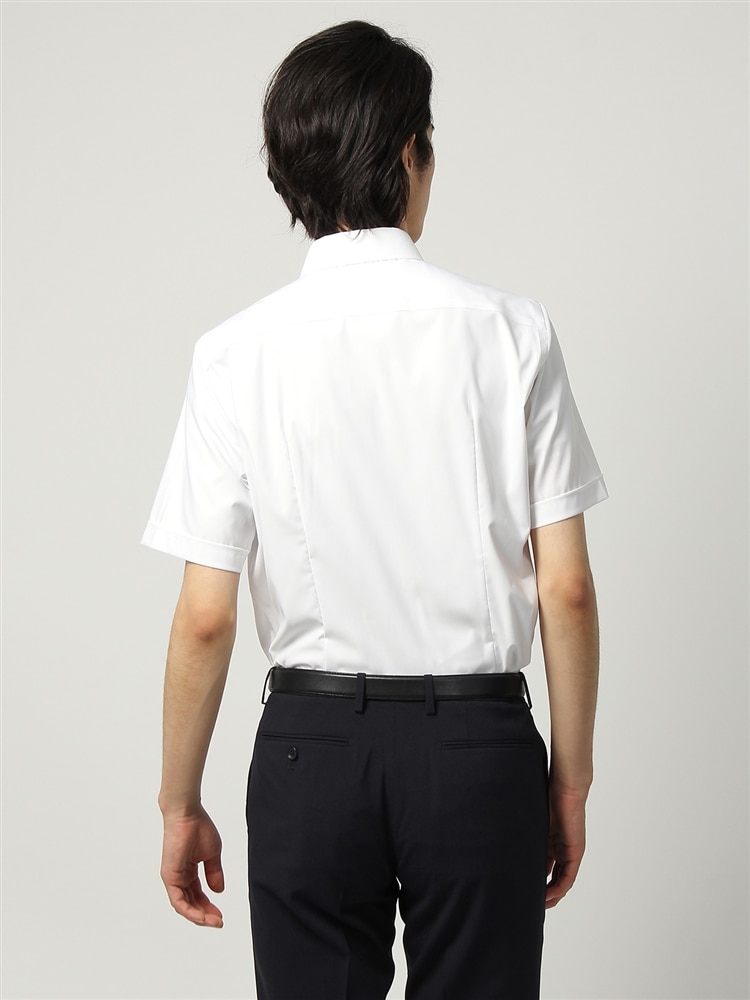 ワイシャツ／半袖／形態安定／COOL MAX／ボタンダウンカラー／無地／FIT／ドレスシャツ2 ドレスシャツ 形態安定