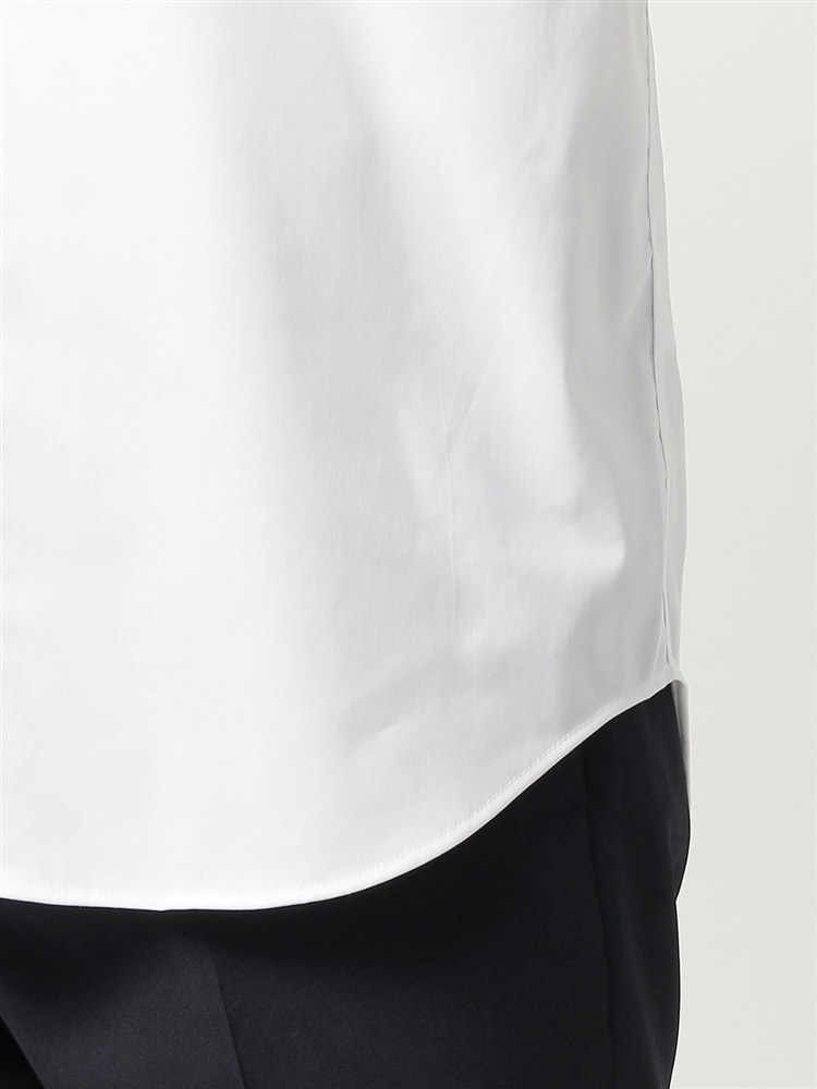 ワイシャツ／半袖／形態安定／COOL MAX／ボタンダウンカラー／無地／FIT／ドレスシャツ6 ワイシャツ ホワイト
