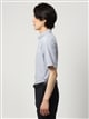 ワイシャツ／半袖／形態安定／COOL MAX／ボタンダウンカラー／ストライプ／FIT／ドレスシャツ1