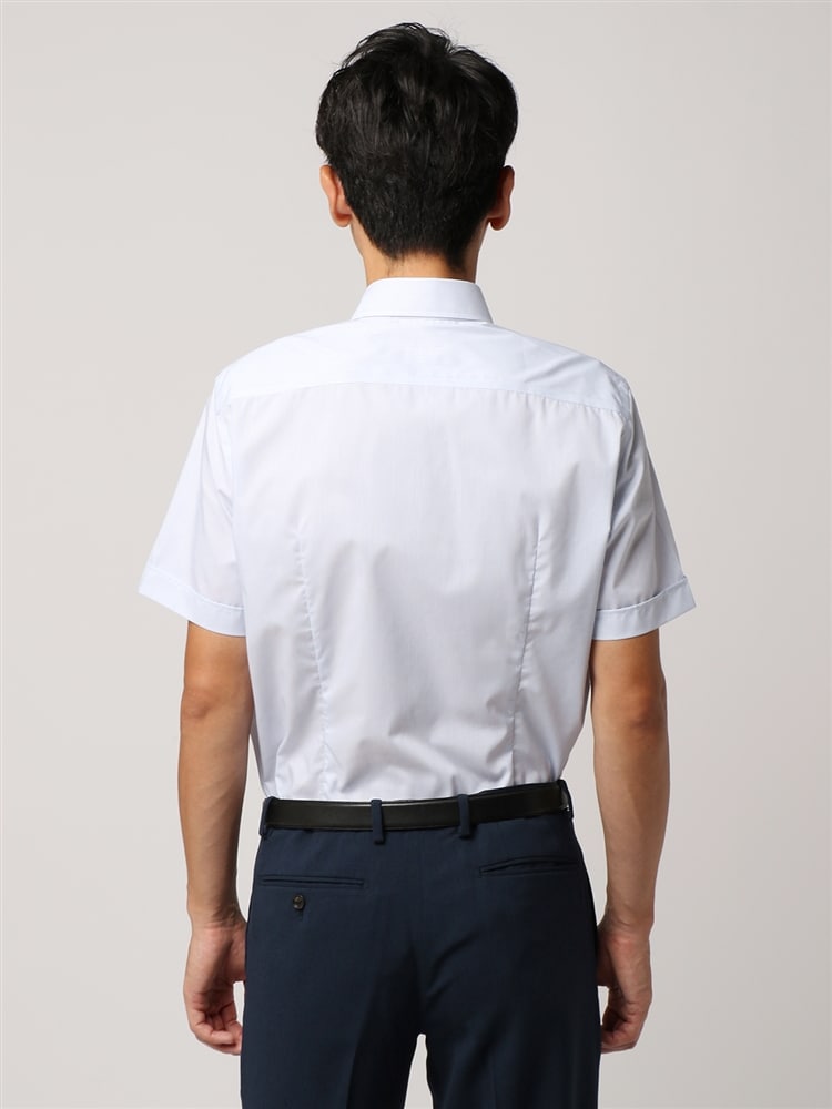 ワイシャツ／半袖／形態安定／COOL MAX／ボタンダウンカラー／ストライプ／FIT／ドレスシャツ2 形態安定 シャツ