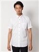 ワイシャツ／半袖／形態安定／マイターカラー／織柄／FIT／ドレスシャツ3