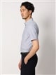 ワイシャツ／半袖／形態安定／マイターカラー／ストライプ／FIT／ドレスシャツ1