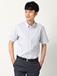ワイシャツ／半袖／形態安定／COOL MAX／ボタンダウンカラー／BASIC／ドレスシャツ0