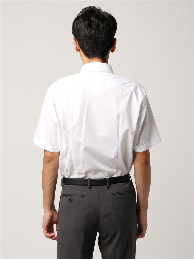 ワイシャツ／半袖／形態安定／ボタンダウンカラー／無地／BASIC／ドレスシャツ2 ドレスシャツ 形態安定