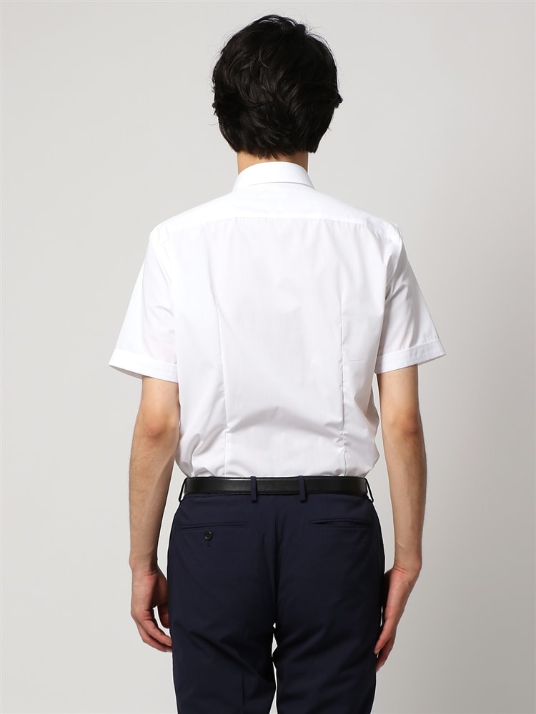 ワイシャツ／半袖／形態安定／ボタンダウンカラー／無地／BASIC／ドレスシャツ2 形態安定 シャツ