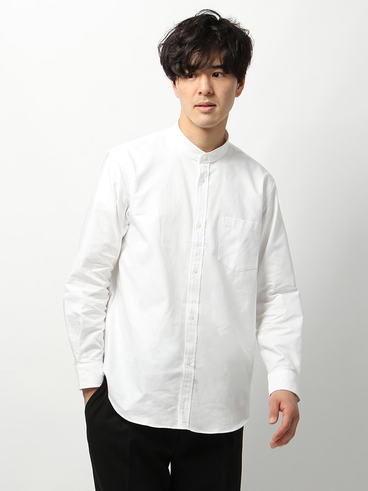 TREND／コットンオックス オーバーサイズデタッチャブルカラーシャツ7 ホワイト コットン