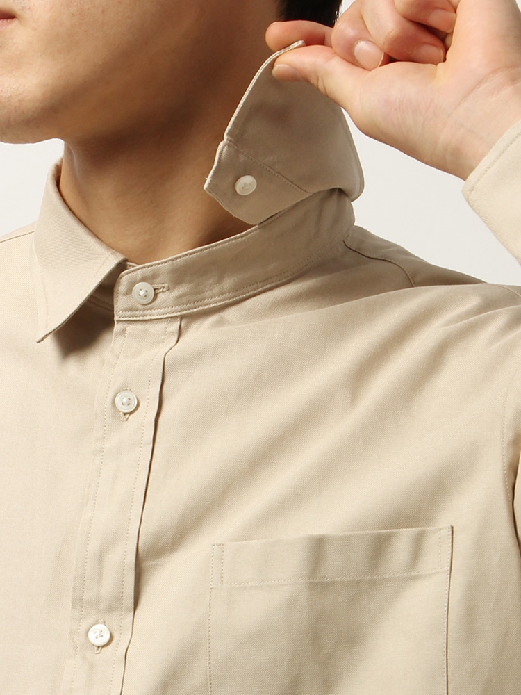TREND／コットンオックス オーバーサイズデタッチャブルカラーシャツ0 シャツ メンズ