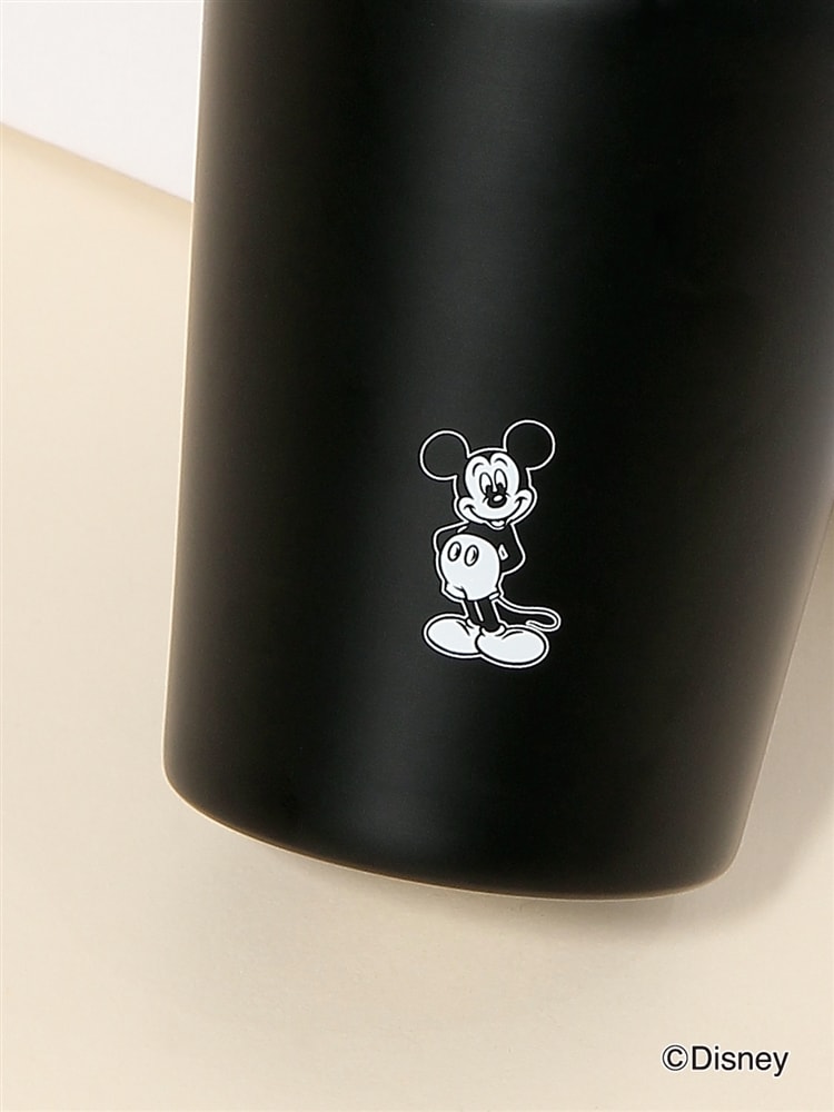 ステンレスサーモタンブラー／Disney／Mickey Mouseプリント2 ブラック 可愛い