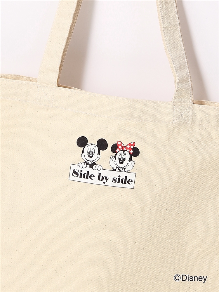 Disney／トートバッグ／Mickey&Minnieプリント3 母の日 トートバッグ