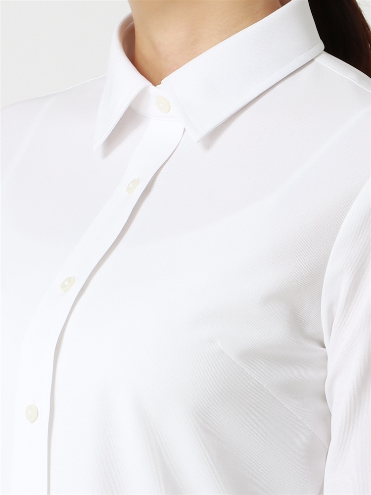 レギュラーカラーシャツ／NON IRON MAX／シャドーチェック／destyle／Blouse4 ホワイト シャツ