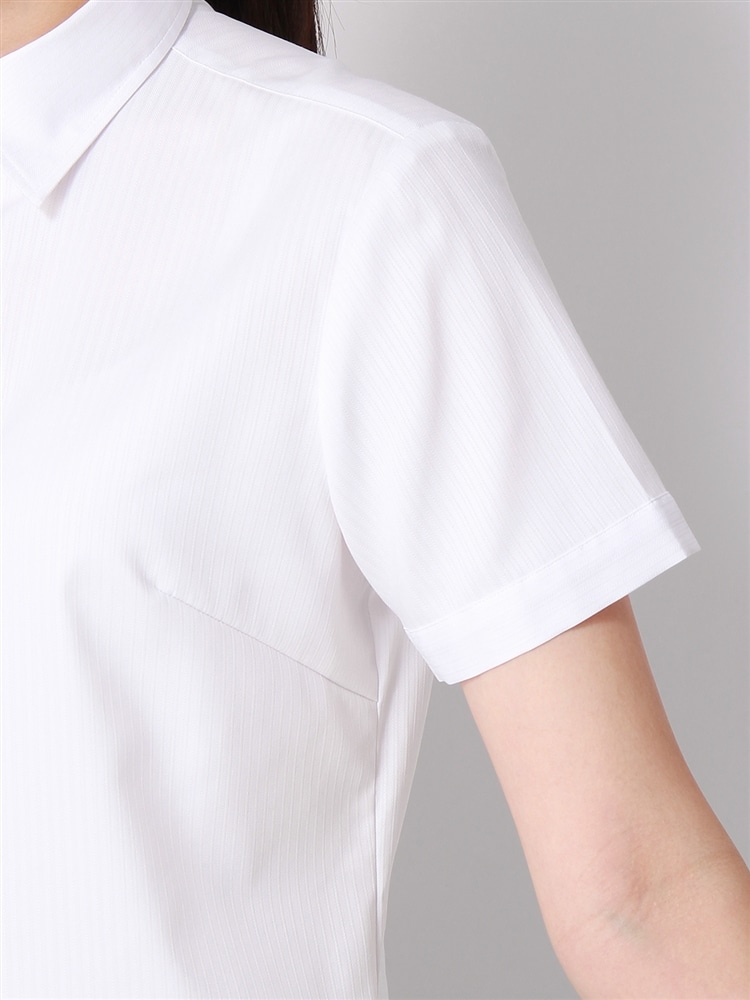 レギュラーカラーシャツ／半袖／Easy Care Stretch Blouse／destyle5 コットン シャツ