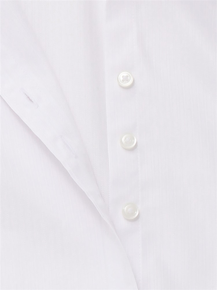 レギュラーカラーシャツ／半袖／Easy Care Stretch Blouse／destyle7 ホワイト シャツ
