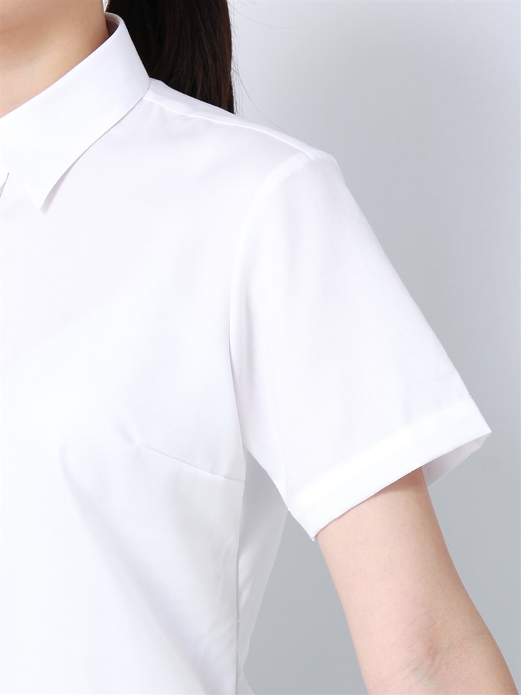 レギュラーカラーシャツ／半袖／NON IRON MAX／無地／destyle／Blouse5 イージーケア シャツ
