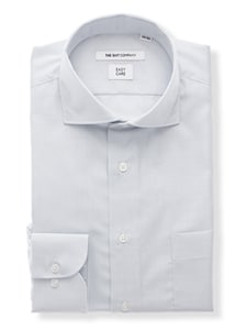 ワイシャツ／長袖／形態安定／再生繊維／ホリゾンタルカラー／織柄／FIT／ドレスシャツ