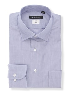 長袖／BASIC／形態安定／再生繊維／ワイドカラー／ドレスシャツ ストライプ
