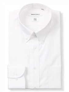 ワイシャツ／長袖／形態安定／再生繊維／ボタンダウンカラー／織柄／FIT／ドレスシャツ