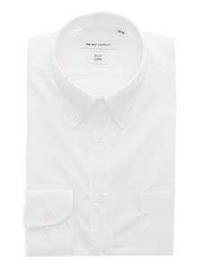 ワイシャツ／長袖／形態安定／再生繊維／ボタンダウンカラー／シャドーストライプ／FIT／ドレスシャツ