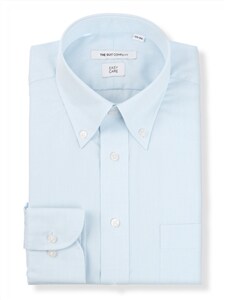 ワイシャツ／長袖／形態安定／ボタンダウンカラー／シャドーストライプ／FIT／ドレスシャツ