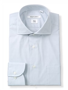 ワイシャツ／長袖／形態安定／ホリゾンタルカラー／織柄／FIT／ドレスシャツ