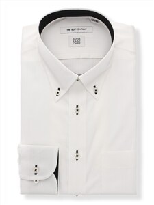 ワイシャツ／長袖／形態安定／ボタンダウンカラー／シャドーストライプ／FIT／ドレスシャツ