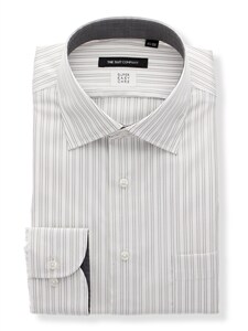 BASIC／COOL MAX／ワイドカラードレスシャツ ストライプ
