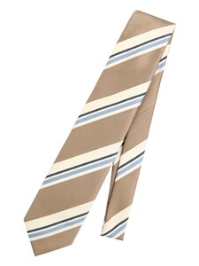JAPAN MADE／シルクポリ乳酸 ストライプ×織柄ネクタイ