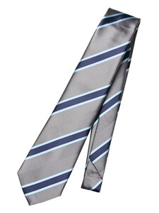 トリアセテートシルク ストライプ×織柄ネクタイ