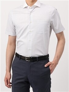 WEB限定／ワイシャツ／半袖／COOL MAX／クレリックカラー／BASIC／ドレスシャツ
