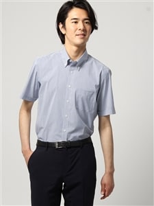ワイシャツ／半袖／形態安定／COOL MAX／ストライプ／BASIC／ドレスシャツ