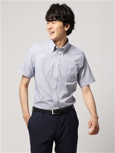 ワイシャツ／半袖／形態安定／ボタンダウンカラー／チェック／BASIC／ドレスシャツ