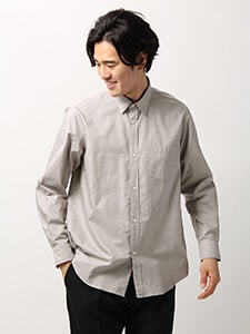 TREND／コットンオックス オーバーサイズレギュラーカラーシャツ