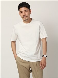 ウォッシャブル／COOL MAX／3D縫製／コットン天竺 クルーネック半袖Tシャツ