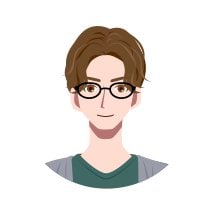 口コミをする男性