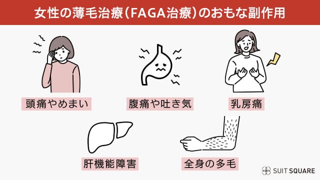 女性の薄毛治療の副作用