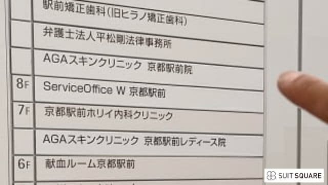agaスキンクリニック京都駅前院の看板
