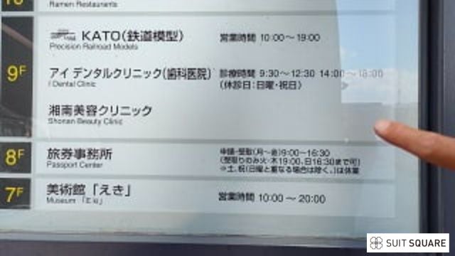 湘南美容クリニック京都駅ビル院の看板