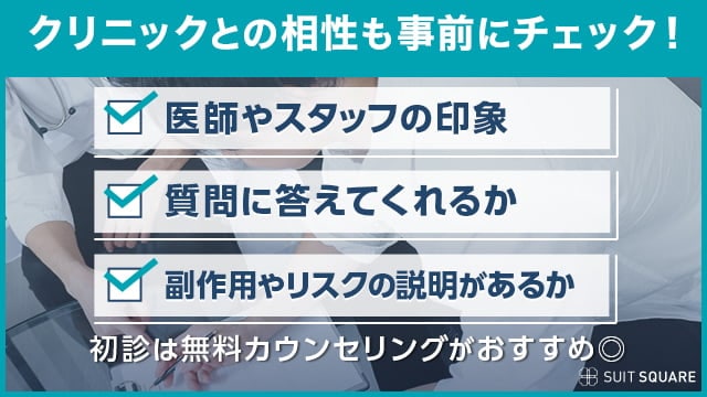 AGAクリニックの相性を確認するコツ