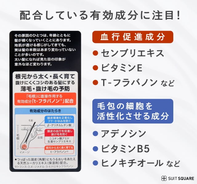 育毛剤の配合成分