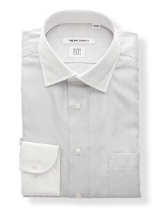 ワイシャツ／長袖／形態安定／COOL MAX／クレリック＆ワイドカラー／織柄／FIT／ドレスシャツ