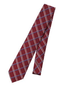 【再生繊維】チェック×織柄ネクタイ