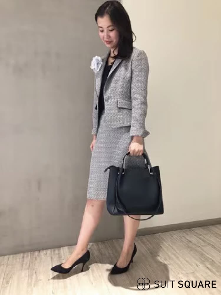 七五三 ママ スーツ グレー