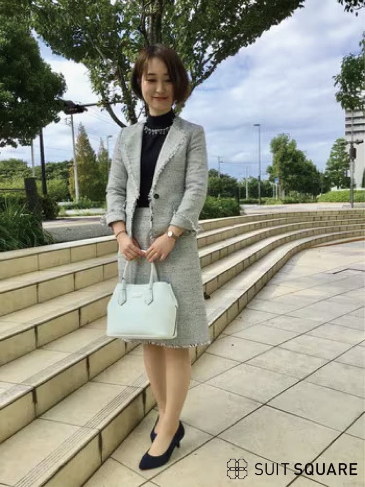 七五三 ママ スーツ グレー