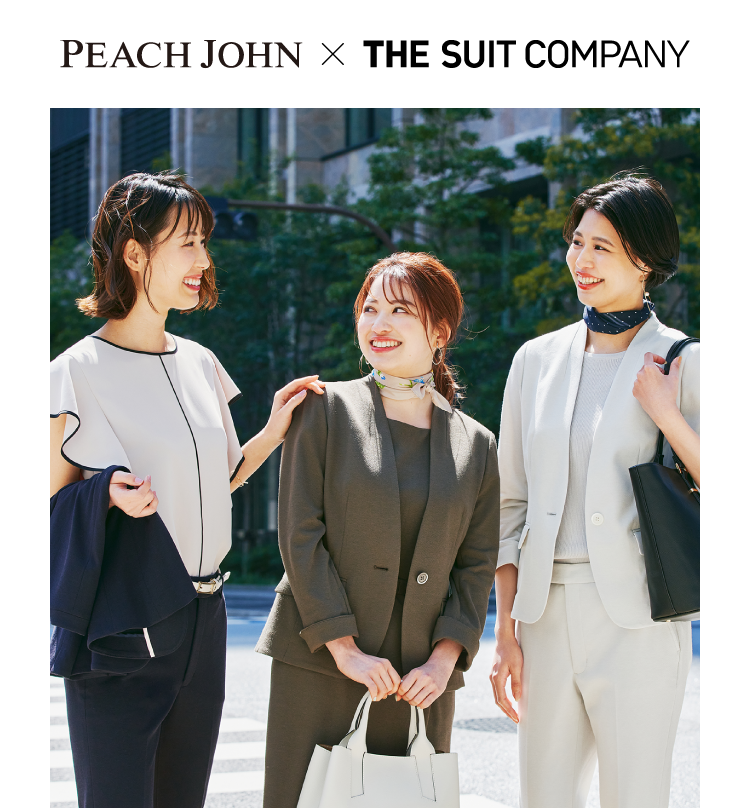 PEACH JONE × THE SUIT COMPANY SMART and COOL SUIT STYLE in SUMMER